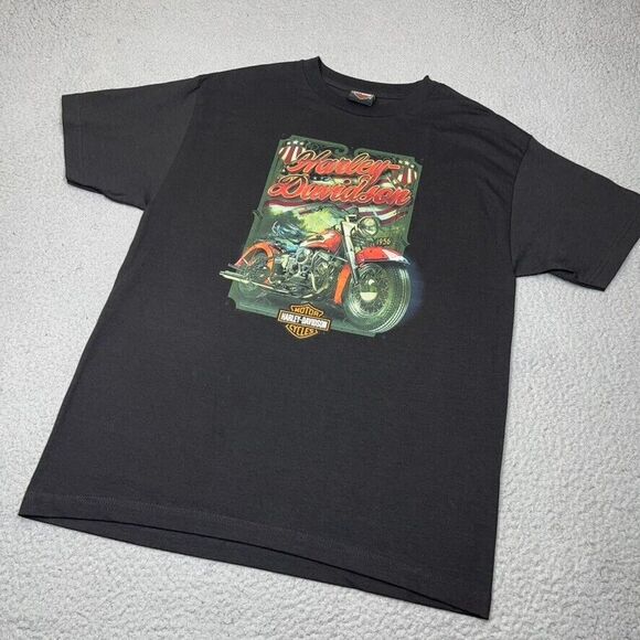 Harley Davidson Shirt Men Large Black Daytona Bruce Rossmeyer Back Print Bravado - Picture 3 of 14